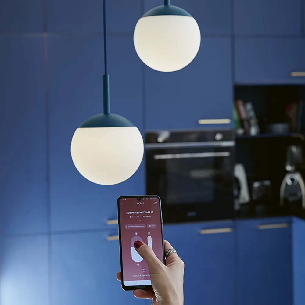 Mooon! Dreifach-Deckenleuchte Acapulco blau