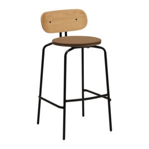 Curious Barhocker Eiche/Schwarz Sugar Brown