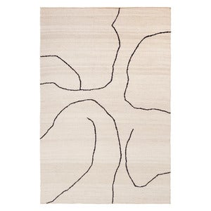 Handgewebter Teppich aus Jute Gesso Off-White 170x240 cm