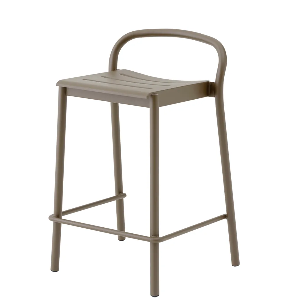 Muuto, Linear Steel Barhocker Taupe