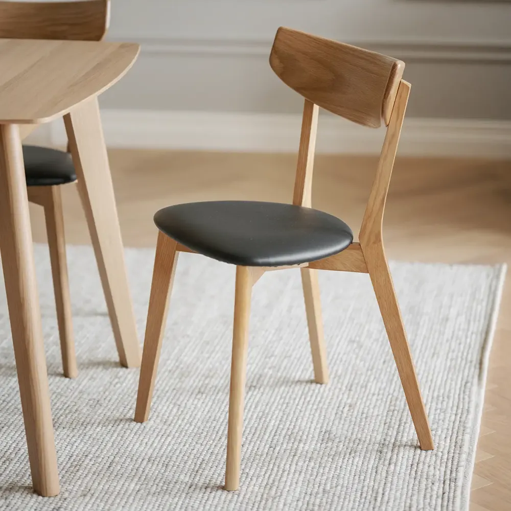 Ami Esszimmerstuhl Eiche/schwarz Kunstleder