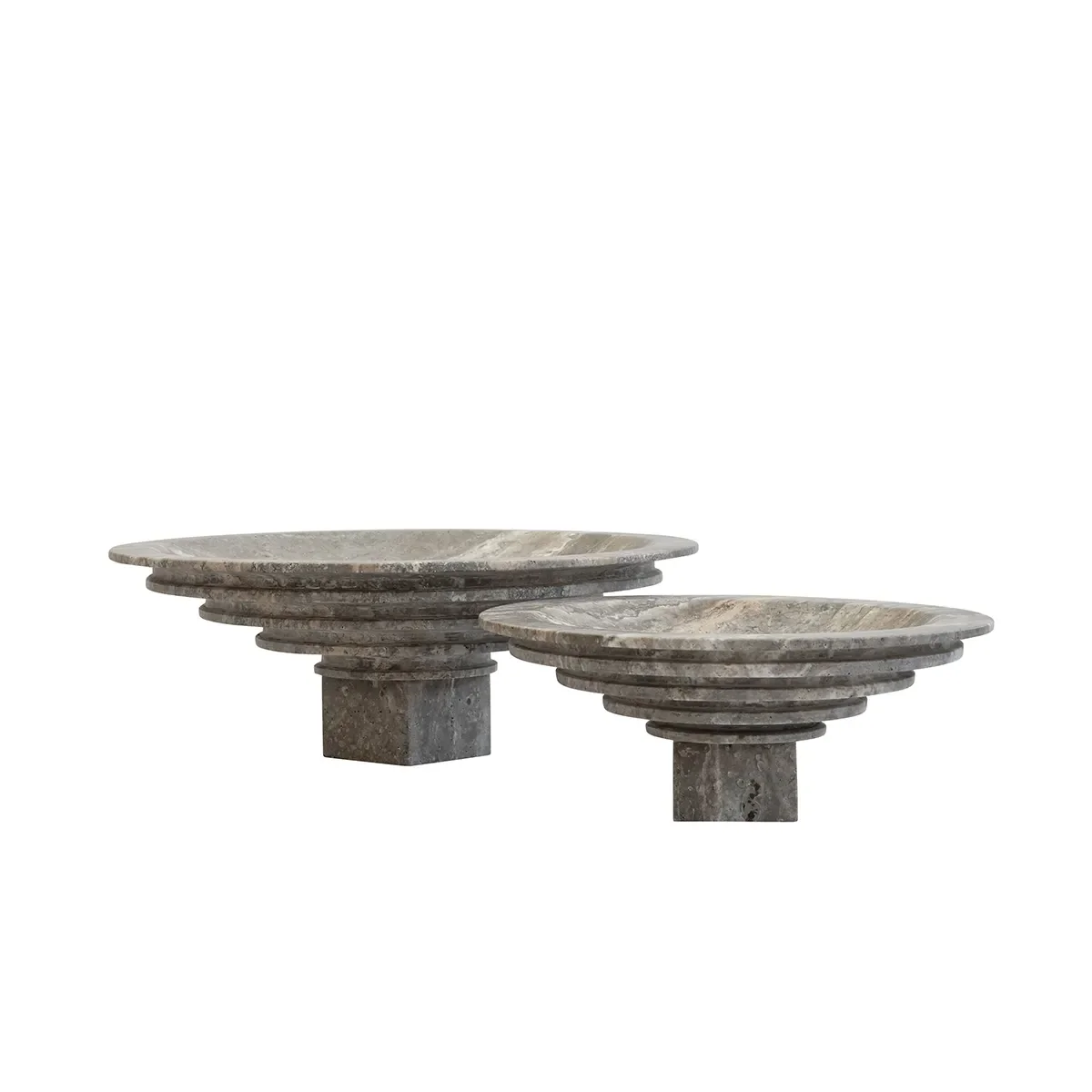 Dekoschale aus Travertin Sori Mini, Ø 30 cm