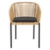 Delta stuhl    Schwarz / Natural Wicker/ Teddy Black