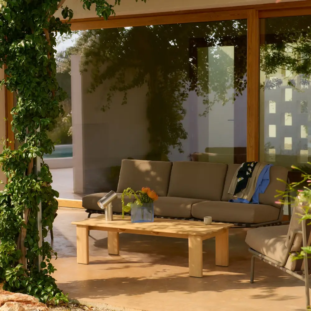 Sofatisch Teak 135x55 Assemble