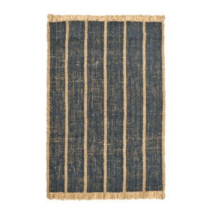 Athens Handgewebter Juteteppich 170x240 cm - Natural/Ink Blue