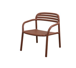 Bliss loungesessel, stapelbar Desert red, aluminium