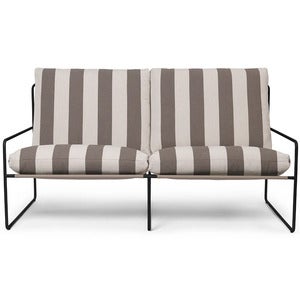 Desert 2-Sitzer Sofa Stripe Black/Chocolate