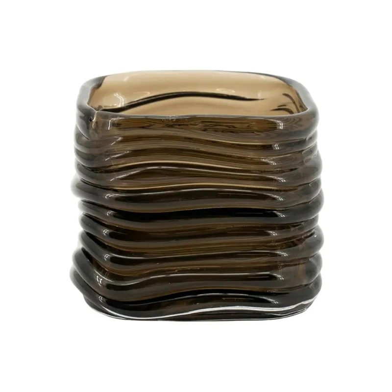 Rizo small 10x10x8 cm Glas Braun