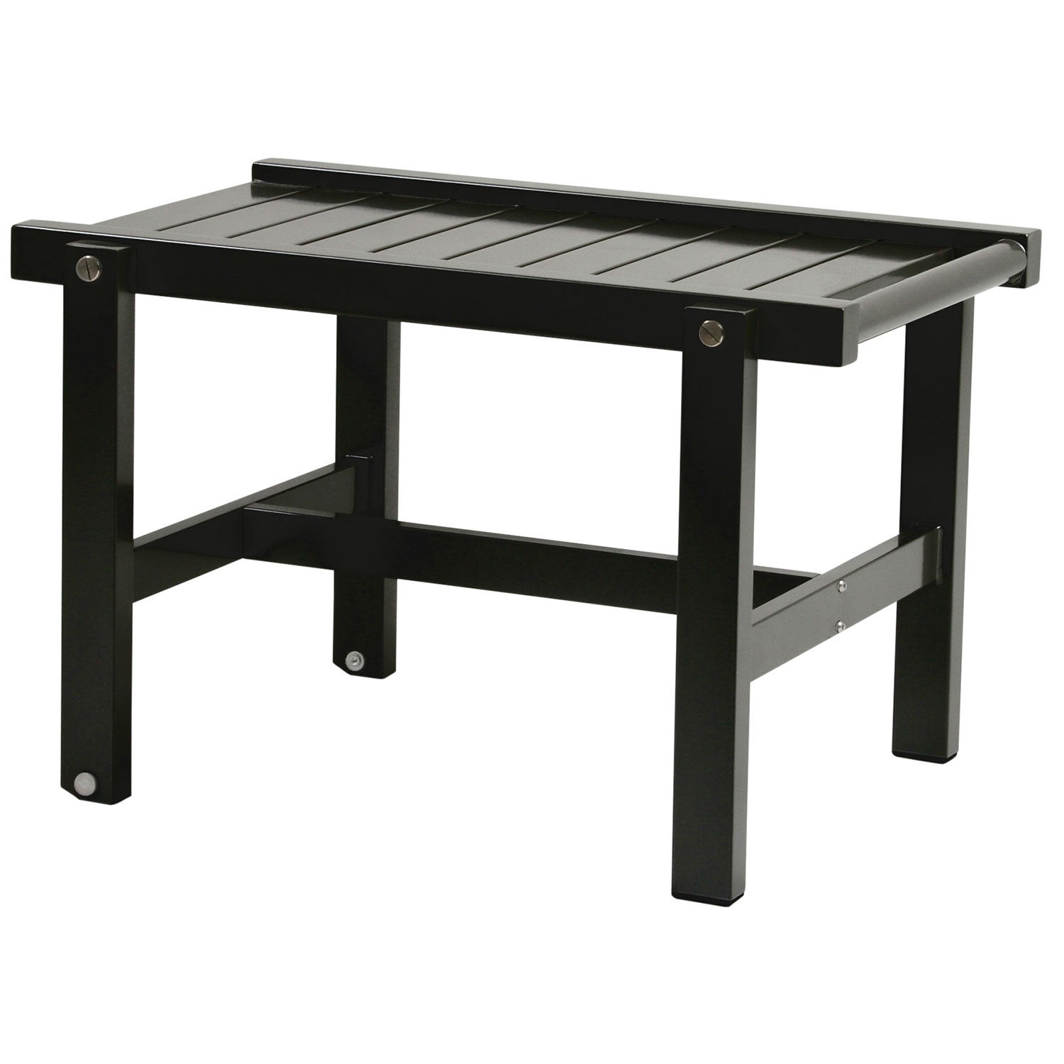 Rollbarer Tisch mit Rädern schwarzes Aluminium