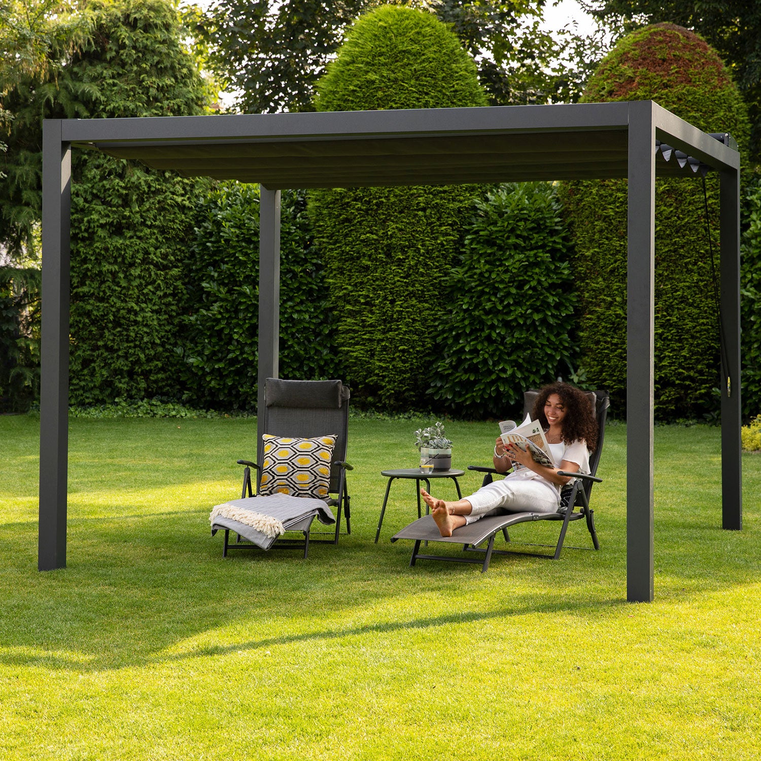 Prosail Sonnensegel harmonica wasserdicht 297x397cm grau 