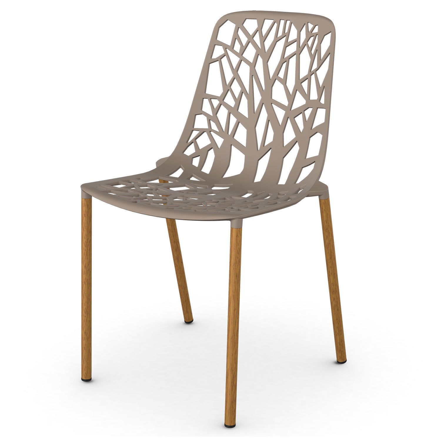 Forest Esszimmerstuhl mit Iroko gepolsterten Beinen Pearly Gold