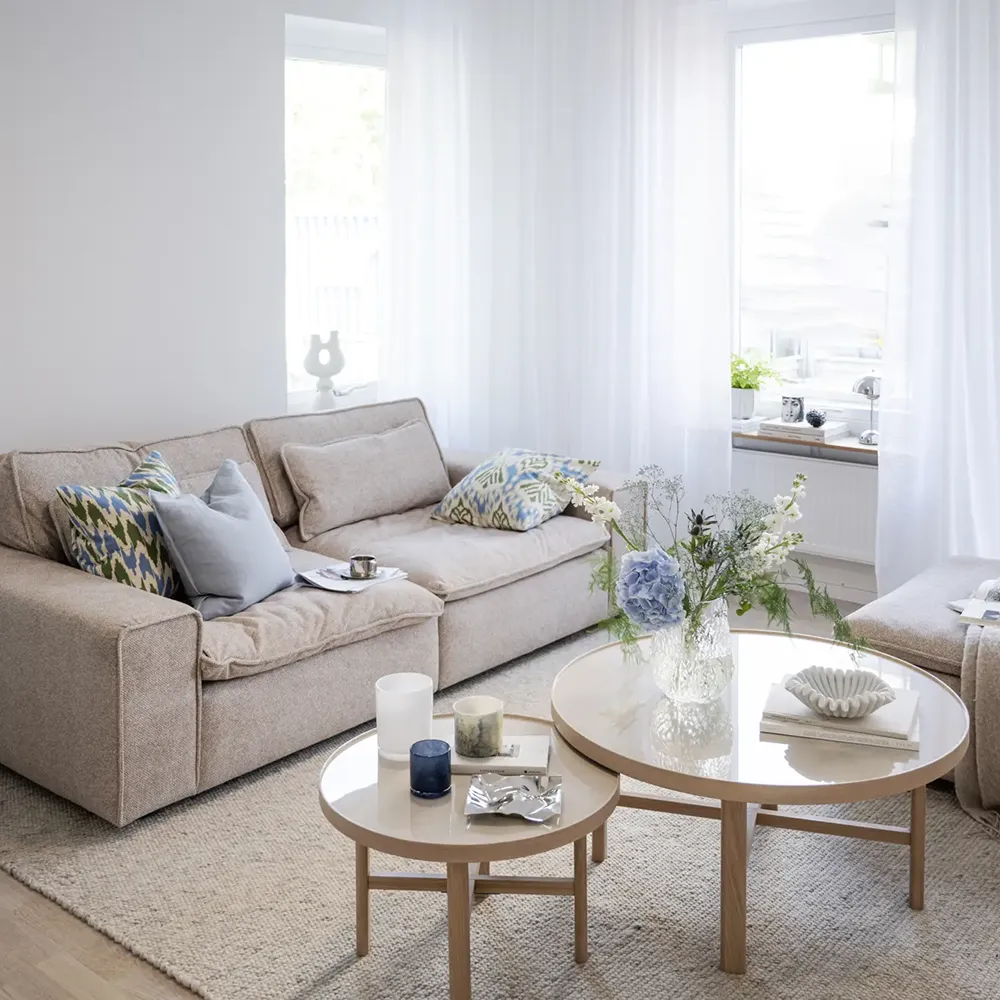 Rawlins Sofa 3-Sitzer Stoff Bobby beige