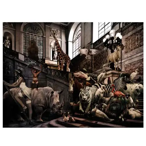 Wanddekoration Stadt Dschungel 120x80 cm