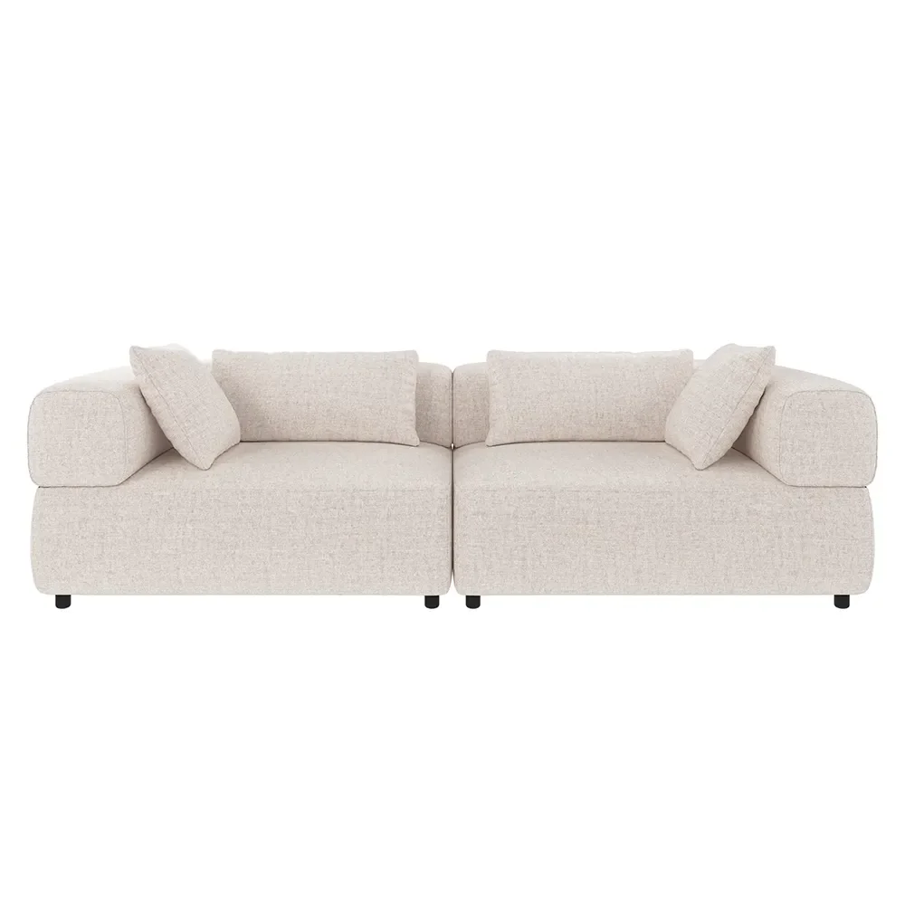 Falkner Sofa 3-Sitzer Stoff Oscar hellbeige