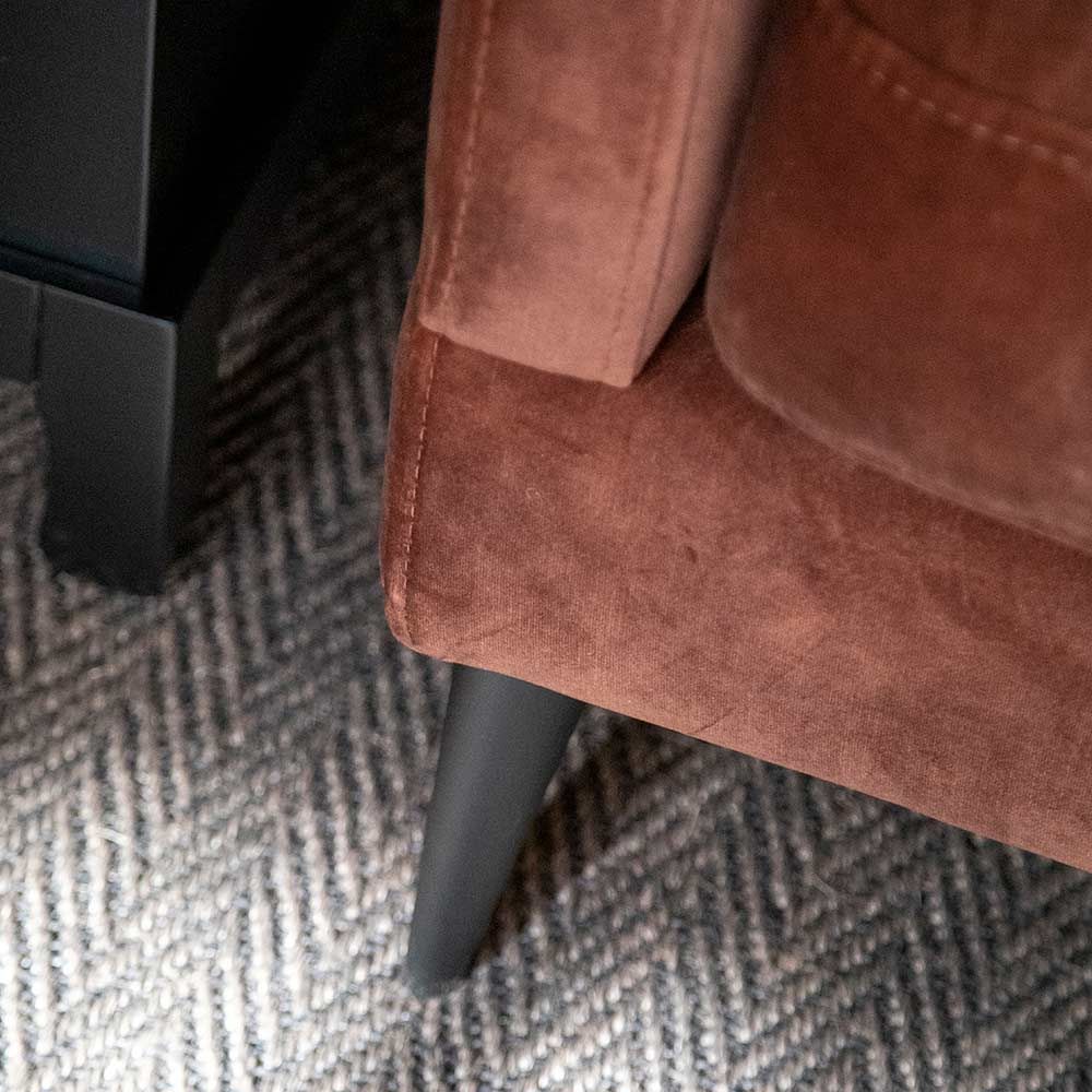 Andorra Sessel Samt Haselnuss