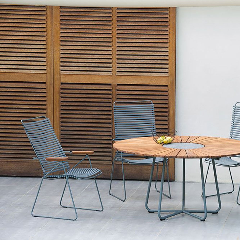 Click Sessel hoch Kiefer grün/grau Bambus