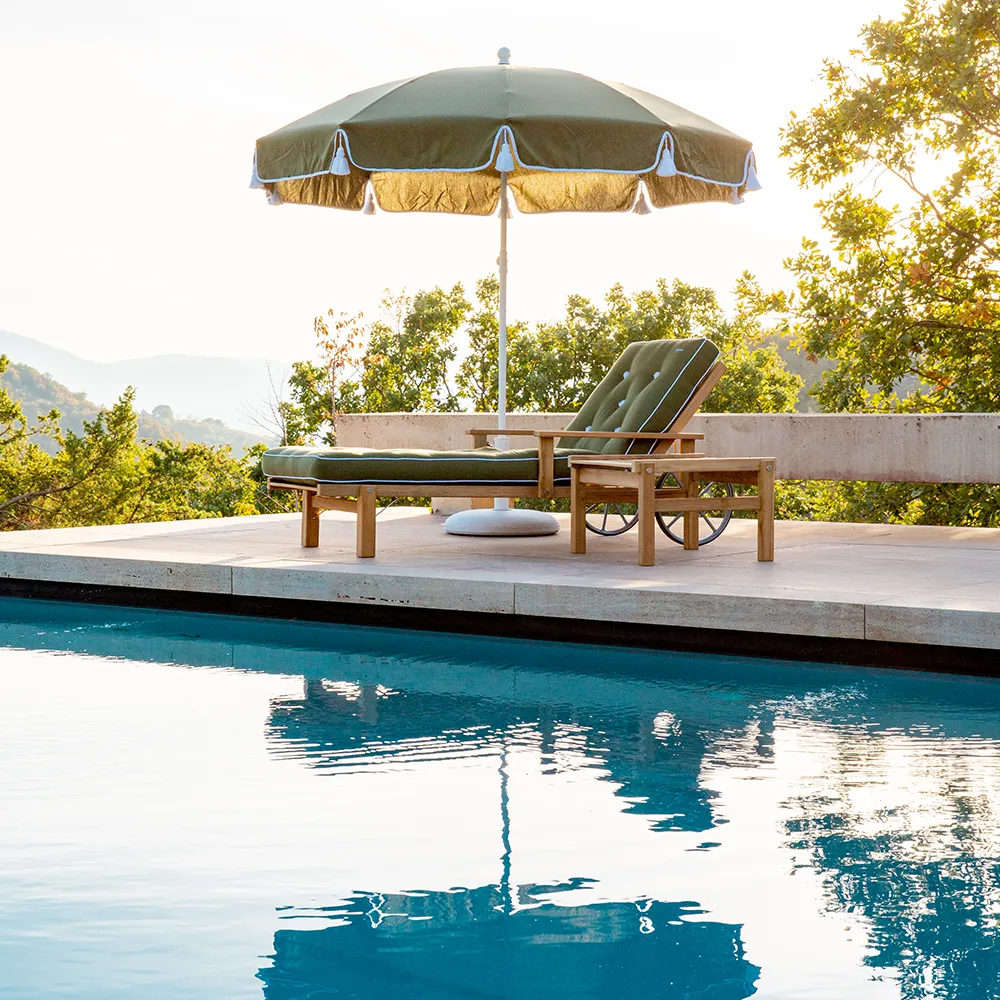 Sonnenliege mit Armlehne Teak