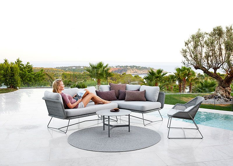 Horizon 2 Sitzer Links Hellgrau