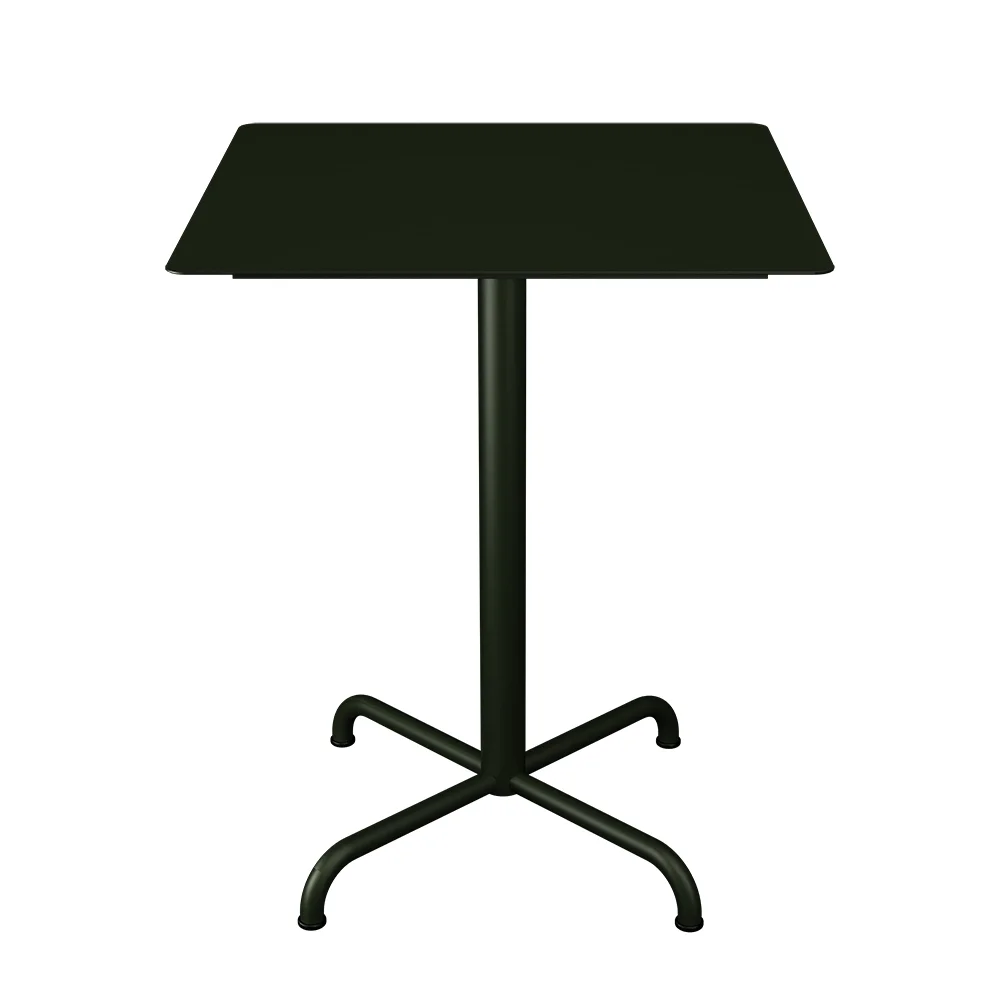 PICO Cafétisch 60x60 cm, Gestell 4 Beine Olive green