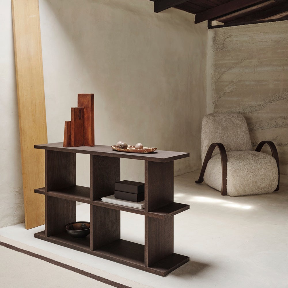 Kona Bücherregal 2x2 - Dunkel gebeizte Eiche