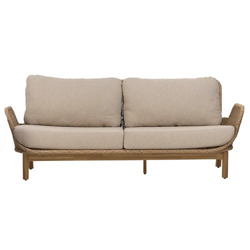 Lily 2,5-sitzer-sofa  Twist straw / Plush wheat / teak
