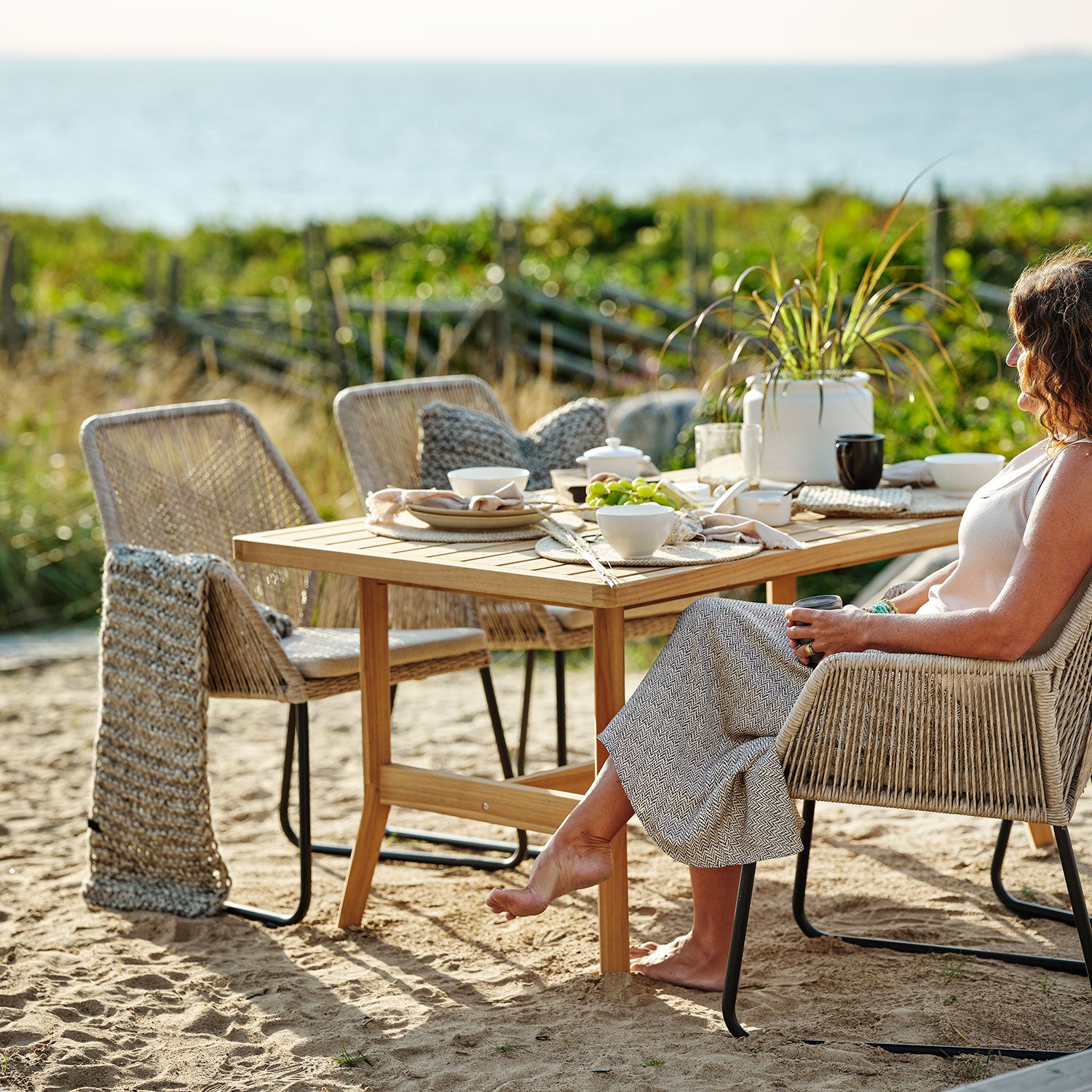 Kornell Esstisch 100x200 cm Teak natur