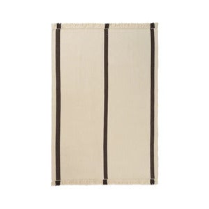 Calm Kelim Teppich 140x200 cm - Off-white/Coffee