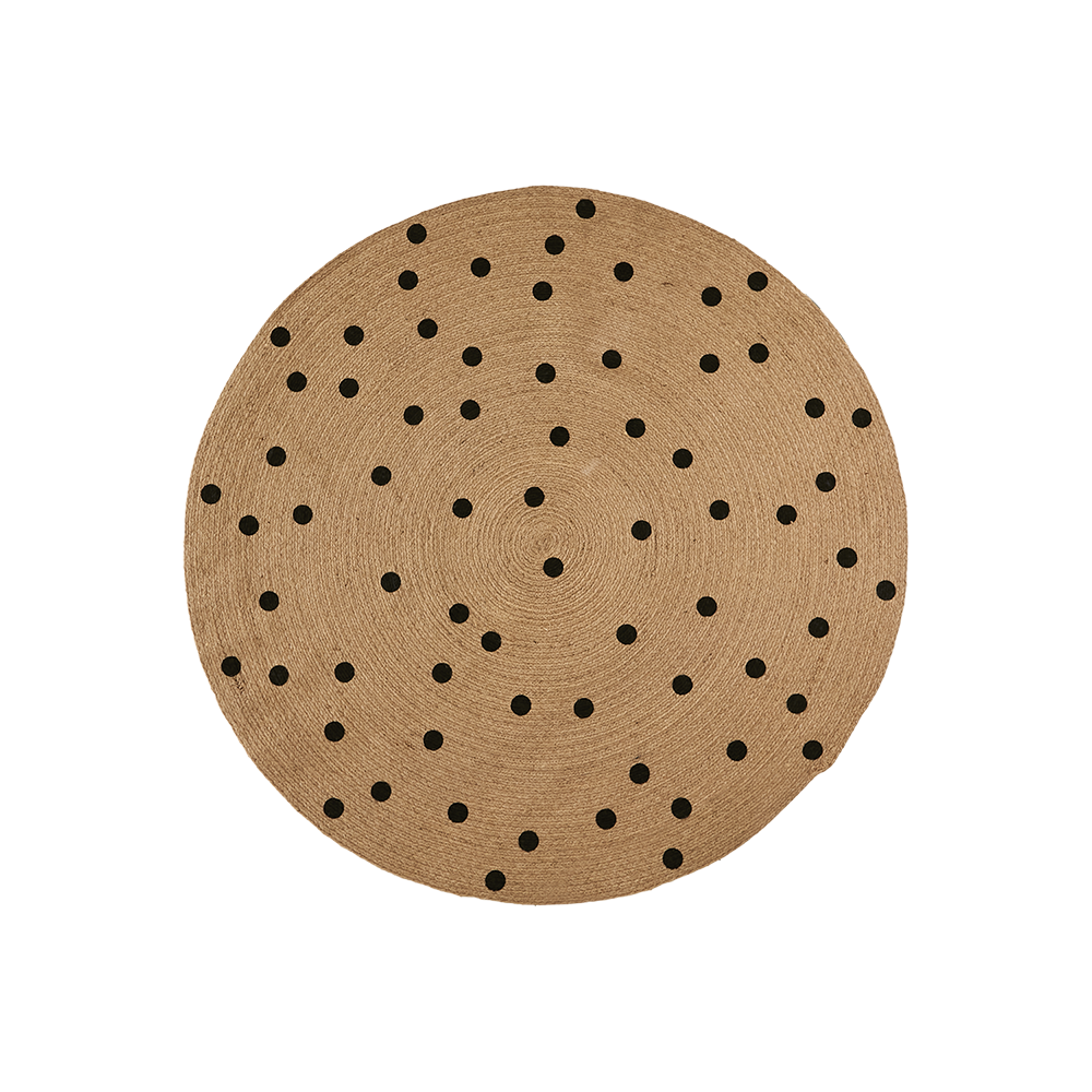  JUNE Teppich natur/schwarz Ø120 cm
