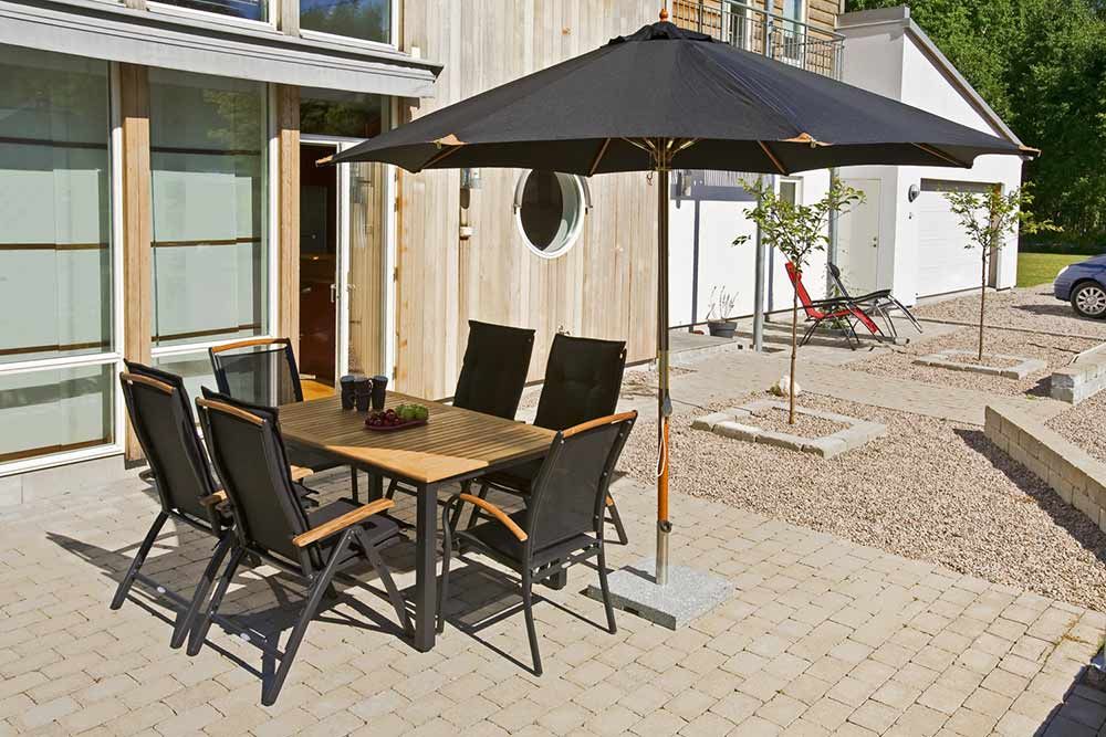 Nydala Sessel Schwarz/Schwarz Teak 