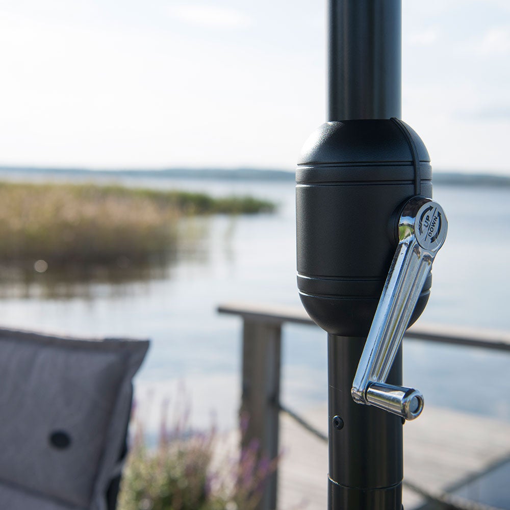 Sonnenschirm 300 cm beige Aluminium 