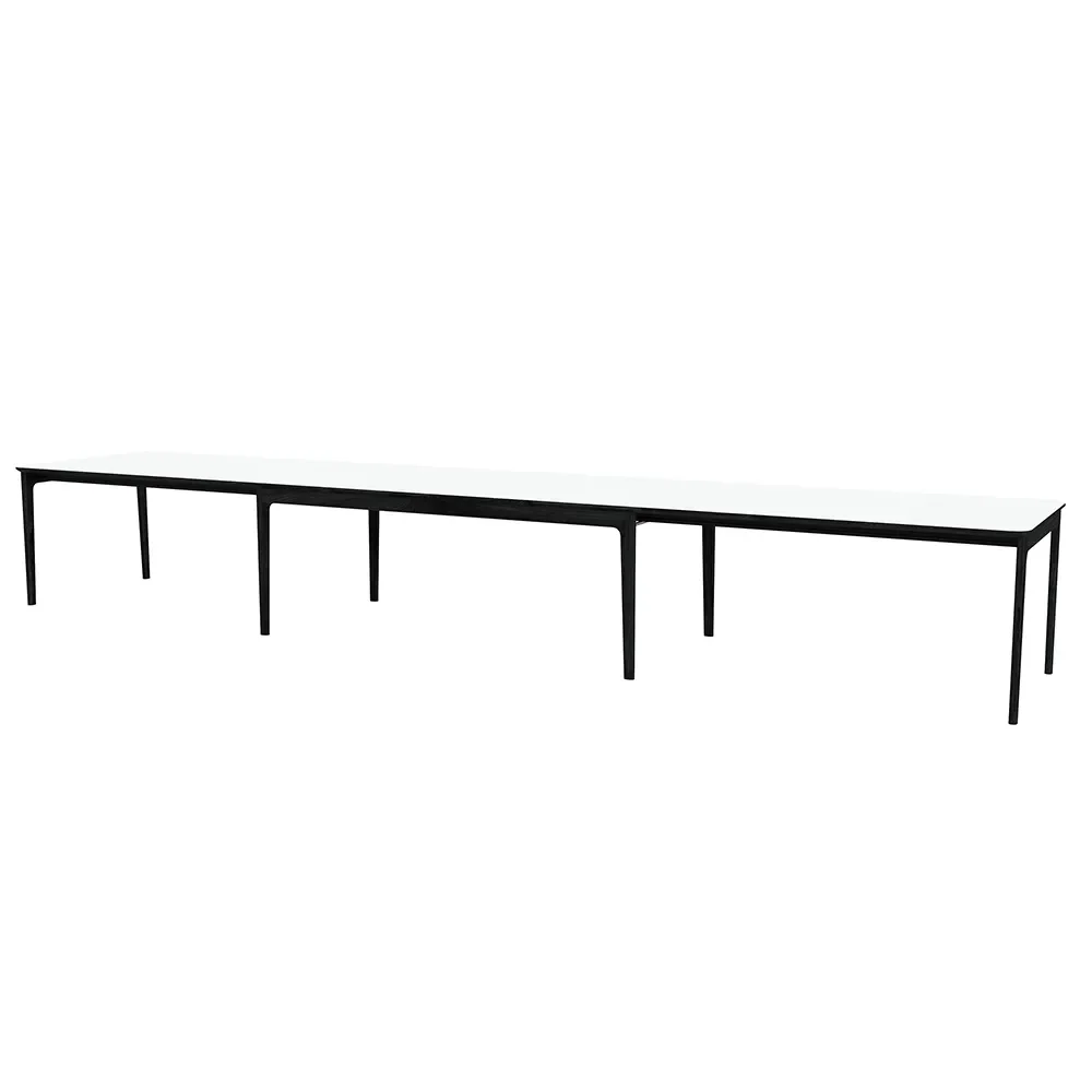 Sm27 Tisch Eiche Schwarz Lack/Weiß Laminat 