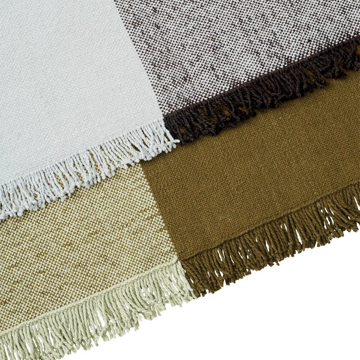 Verso-Teppich – 258 x 258 cm – Kühles Grau / Dunkelbraun