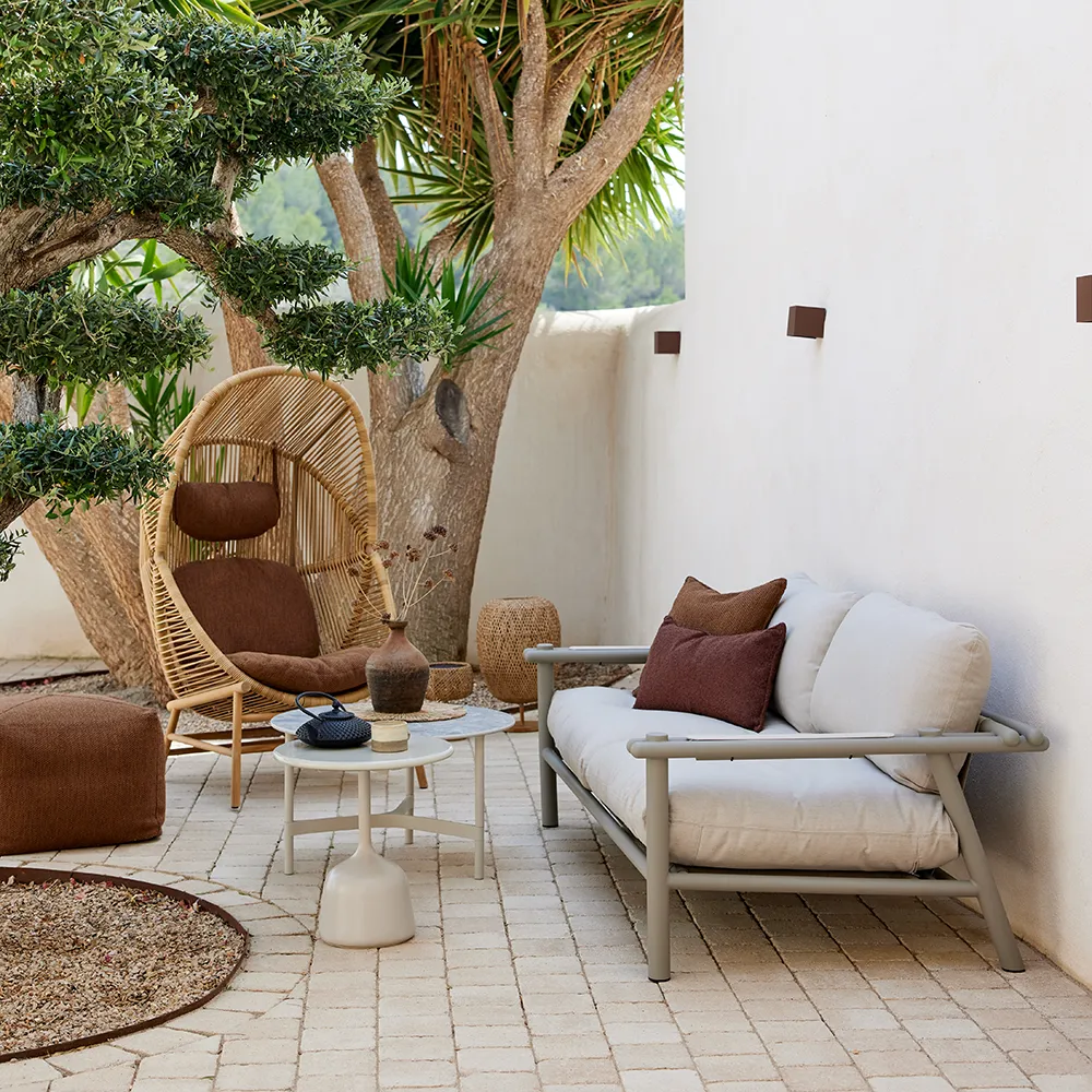 Sticks 2 Sitzer Sofa Taupe