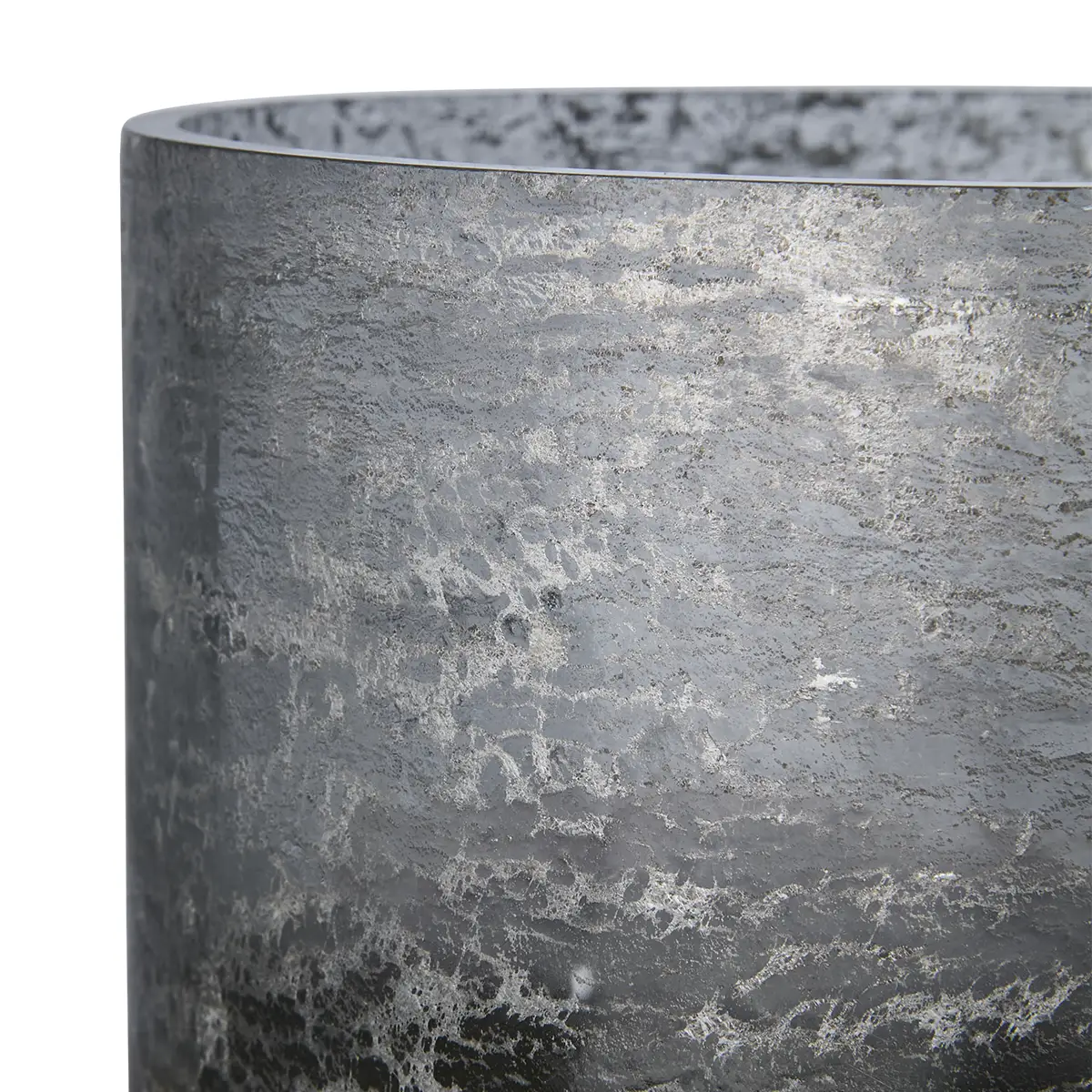 Tischlampe aus Glas Eldor Silber H35 cm 