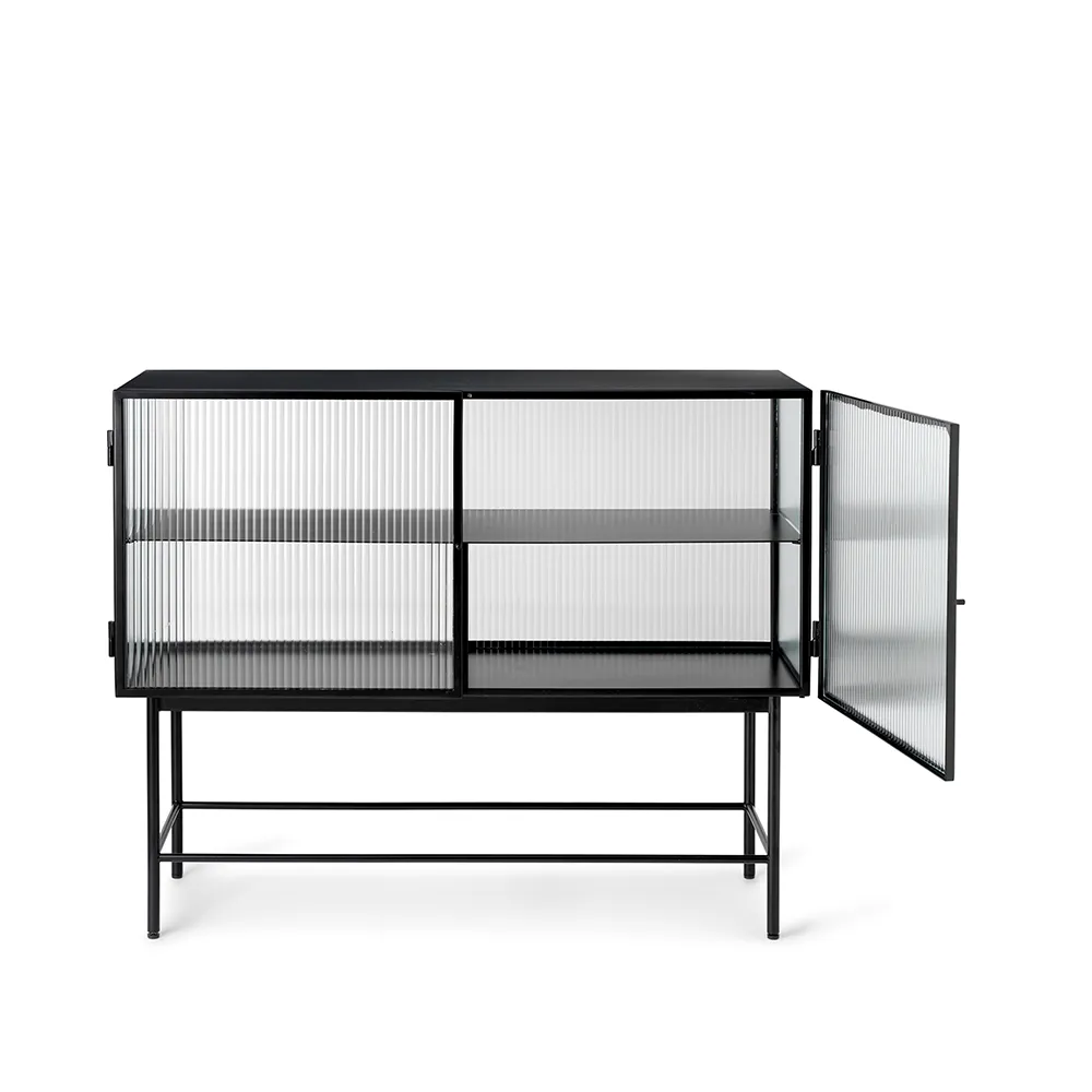 Haze Sideboard - Reeded glass - Black