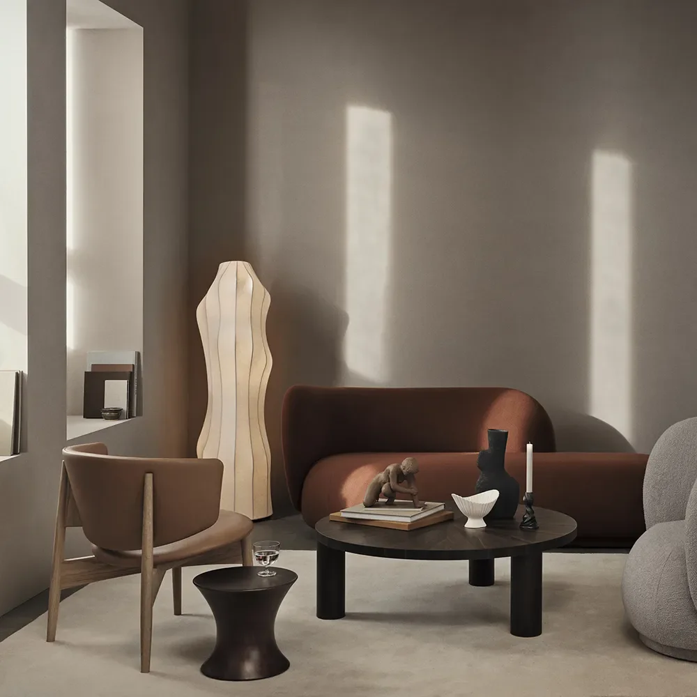 Herman Lounge Sessel Envy Leather - Oak/Cognac