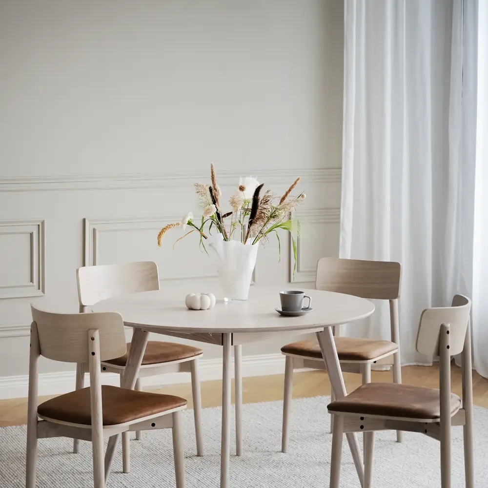 Wolcott Esszimmerstuhl Eiche weiß pigmentiert/braun