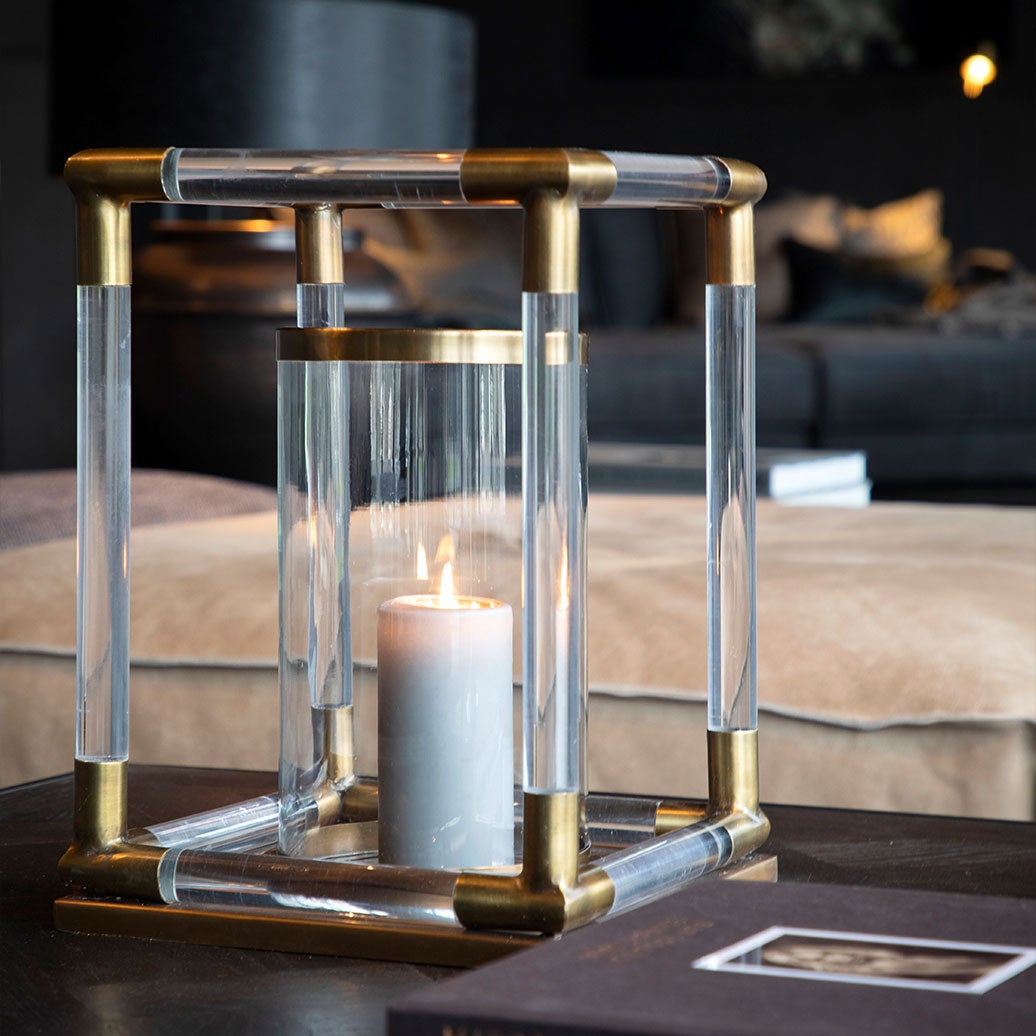 Baltimore Kerzenlaterne Messing antik L