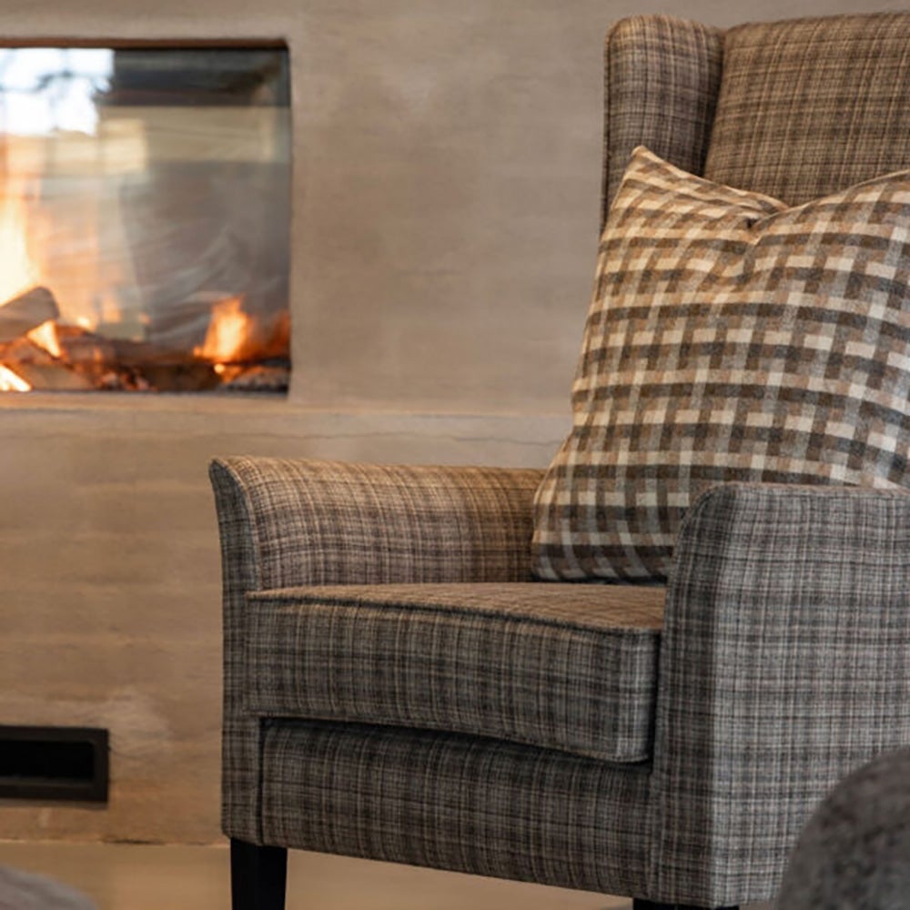 Rockwell Stoffsessel - Callum Plaid Braun