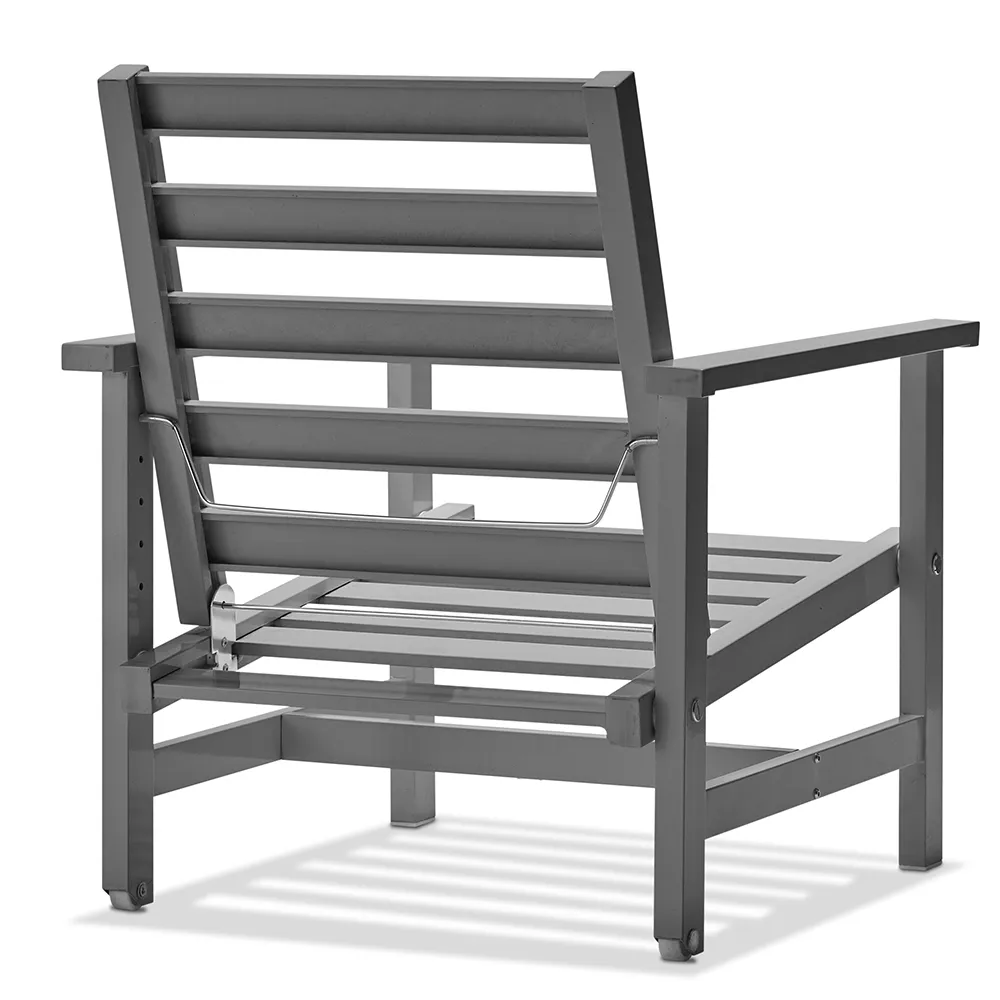 Sessel Grau Aluminium