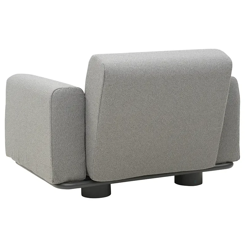 Bolster sessel Antracit / Teddy Grey