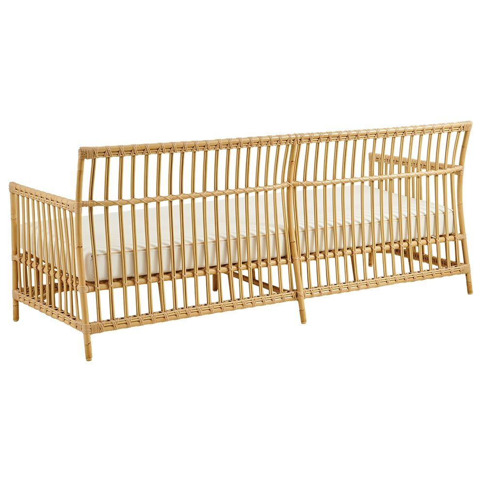 Caroline 3-Sitzer Sofa Künstliches Rattan Natur