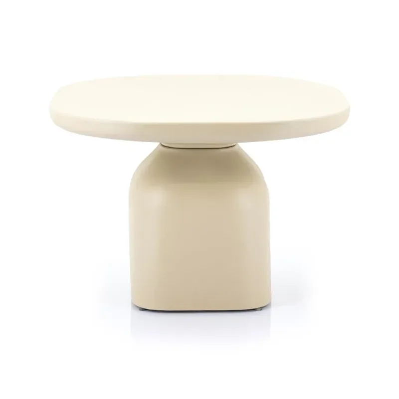 Coffee Squand large Tisch 60x60x41 cm/base dia.29 Aluminium beige