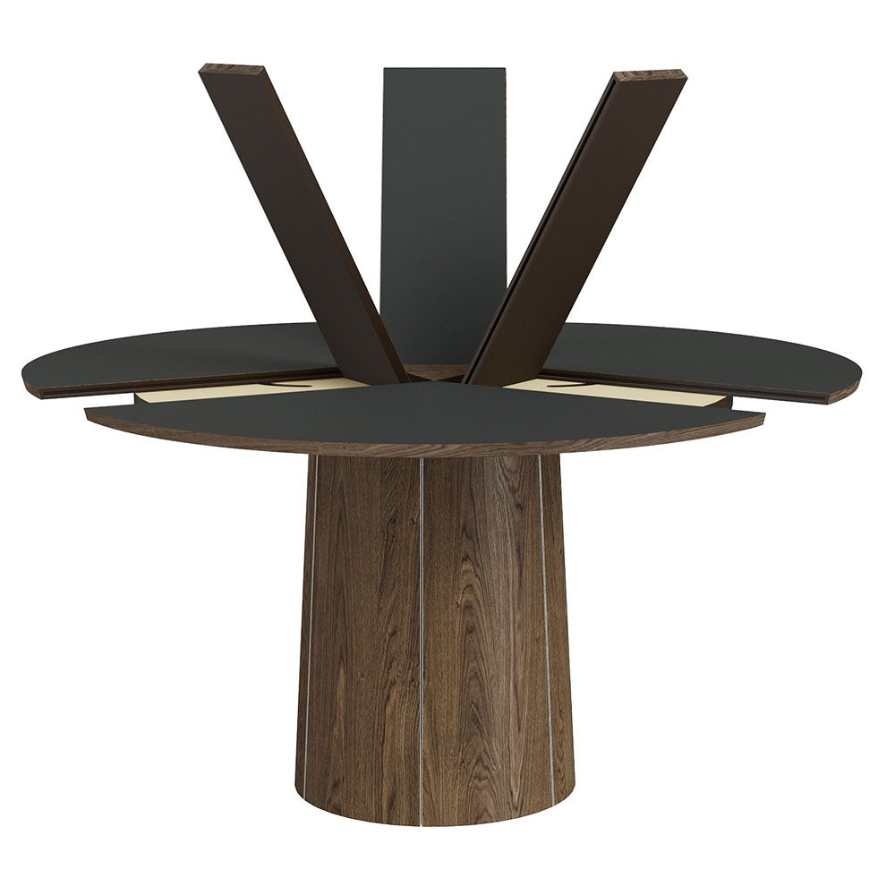 Sm33 Tisch Nussbaum Lack/Schwarz Nano-Laminat