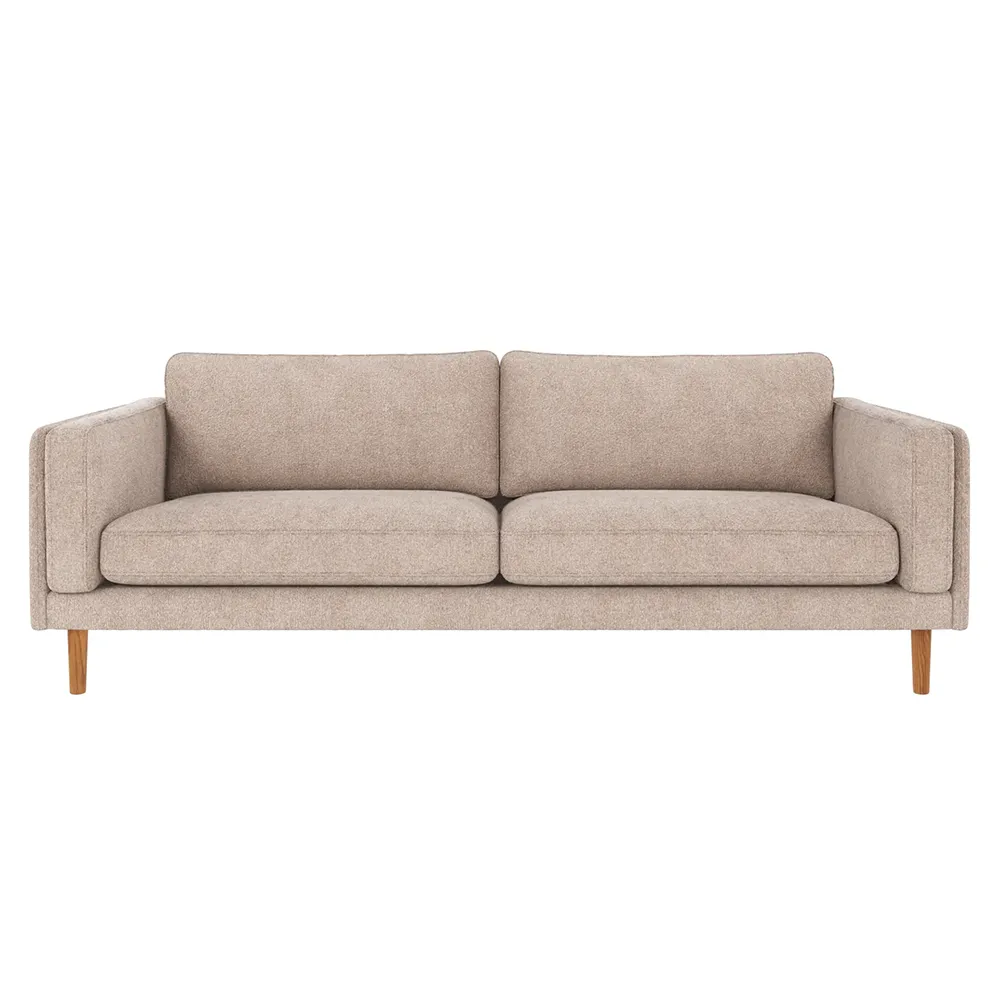Braden 3-Sitzer Sofa Eiche/hellbeige