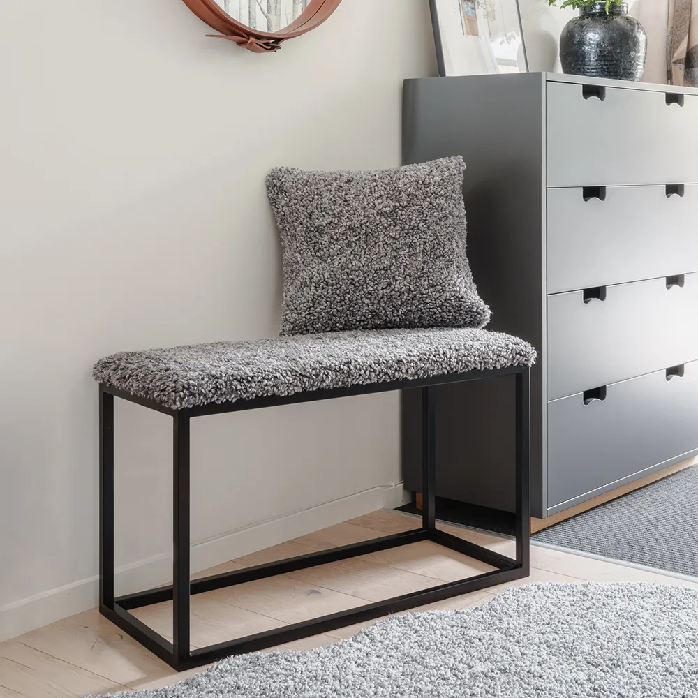 Lumme Zierkissen 45x45 cm Stein