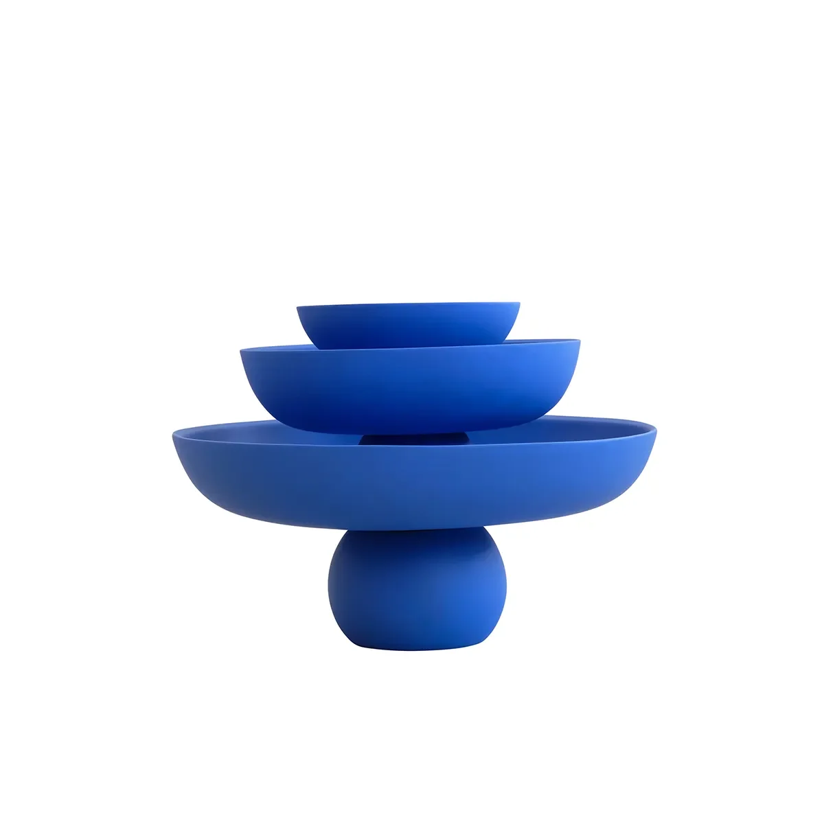 Handbemalte Dekoschale Baburu Big Marrakech Blue Ø 43 cm