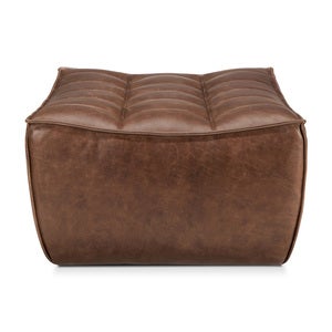 N701 Hocker - Kastanienbraunes Leder