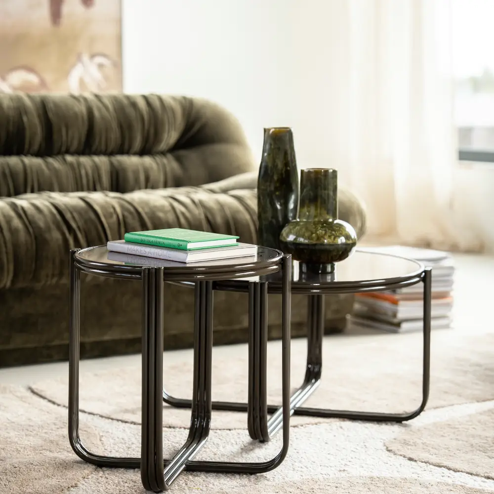 Schicker Couchtisch – braun, 63 x 63 x 35 cm