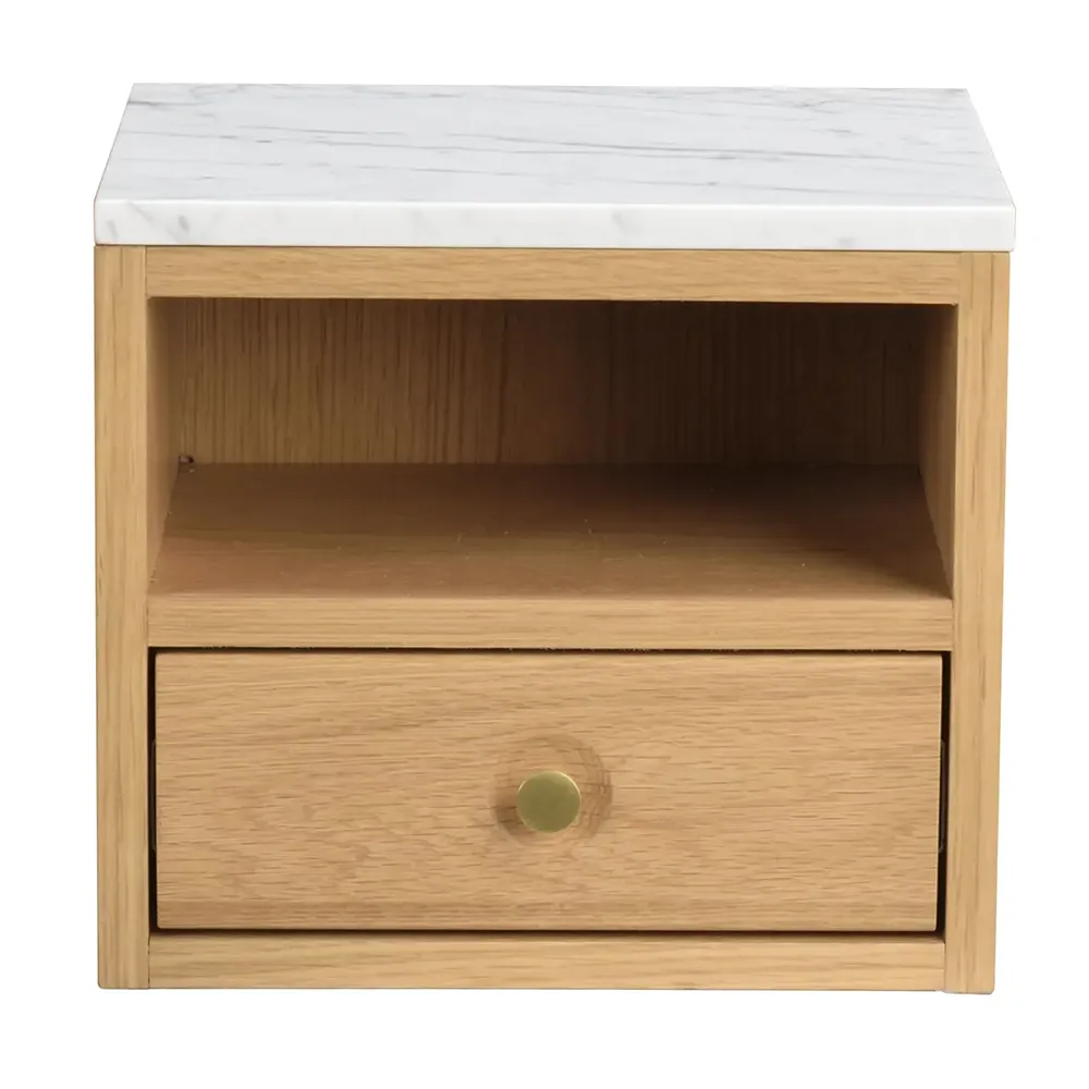 Whitmore Nachttisch Eiche/weißer Marmor